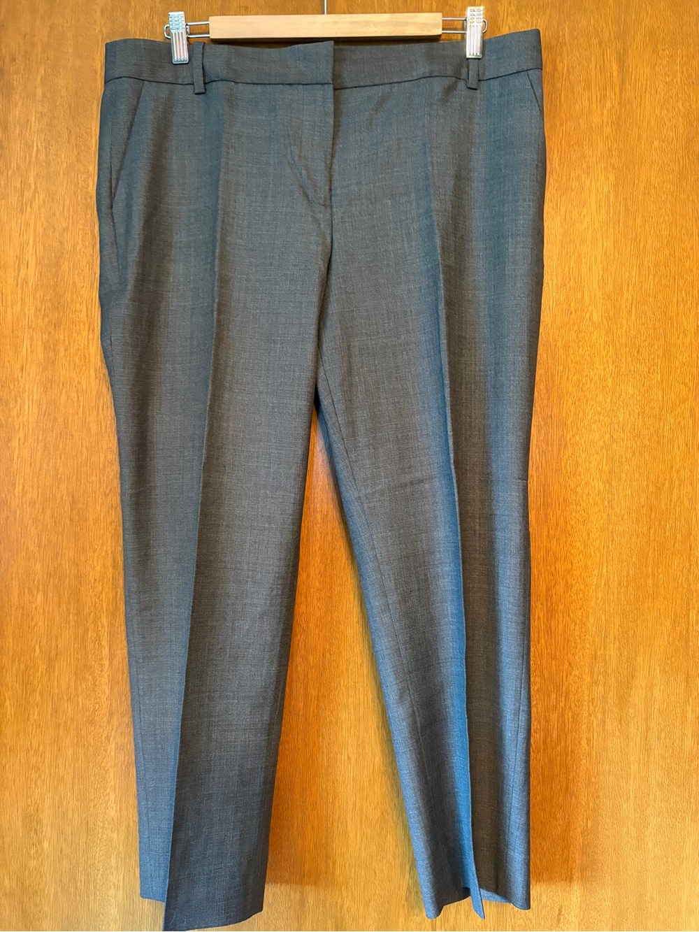 J.Crew Grey Super 120s Wool City Fit Capri Crop Pants Size 12